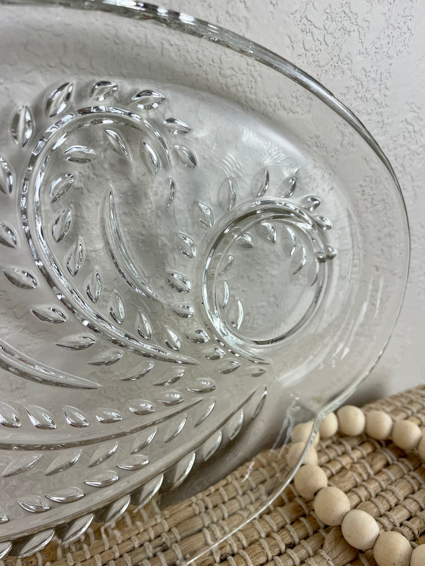 Vintage Federal Glass Homestead Snack Plate