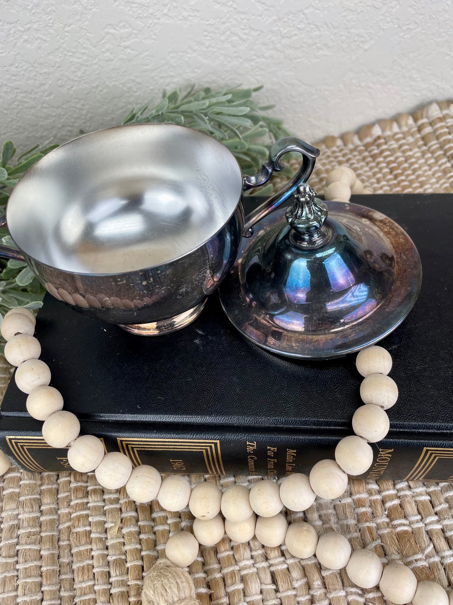 Vintage Silver Sugar Dish with Lid