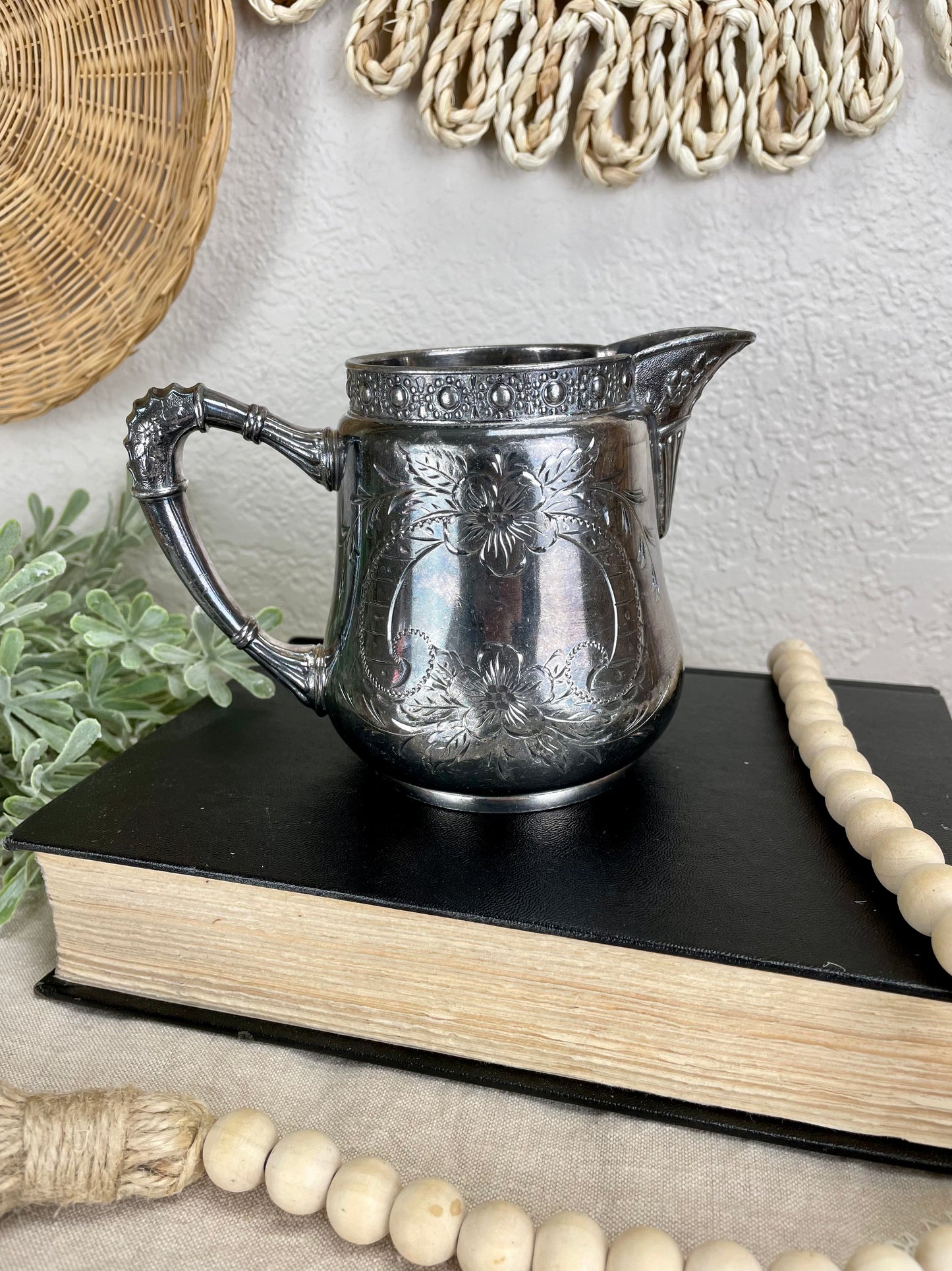 Vintage Woodman Cook Silver-plate Creamer