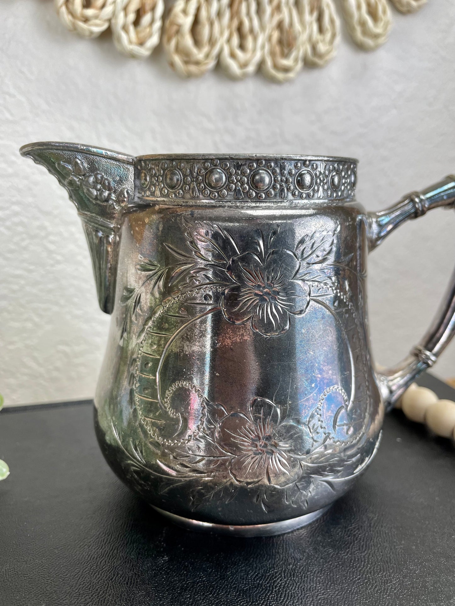 Vintage Woodman Cook Silver-plate Creamer
