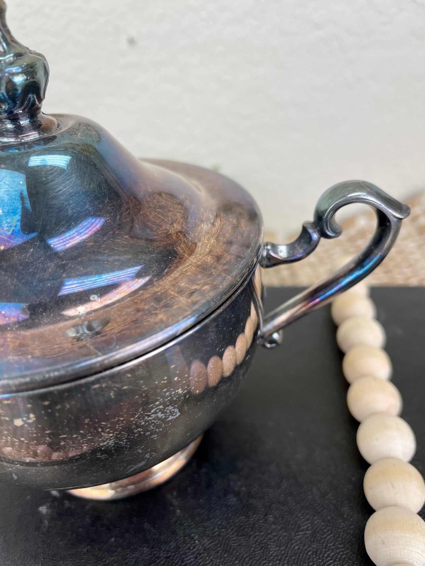 Vintage Silver Sugar Dish with Lid