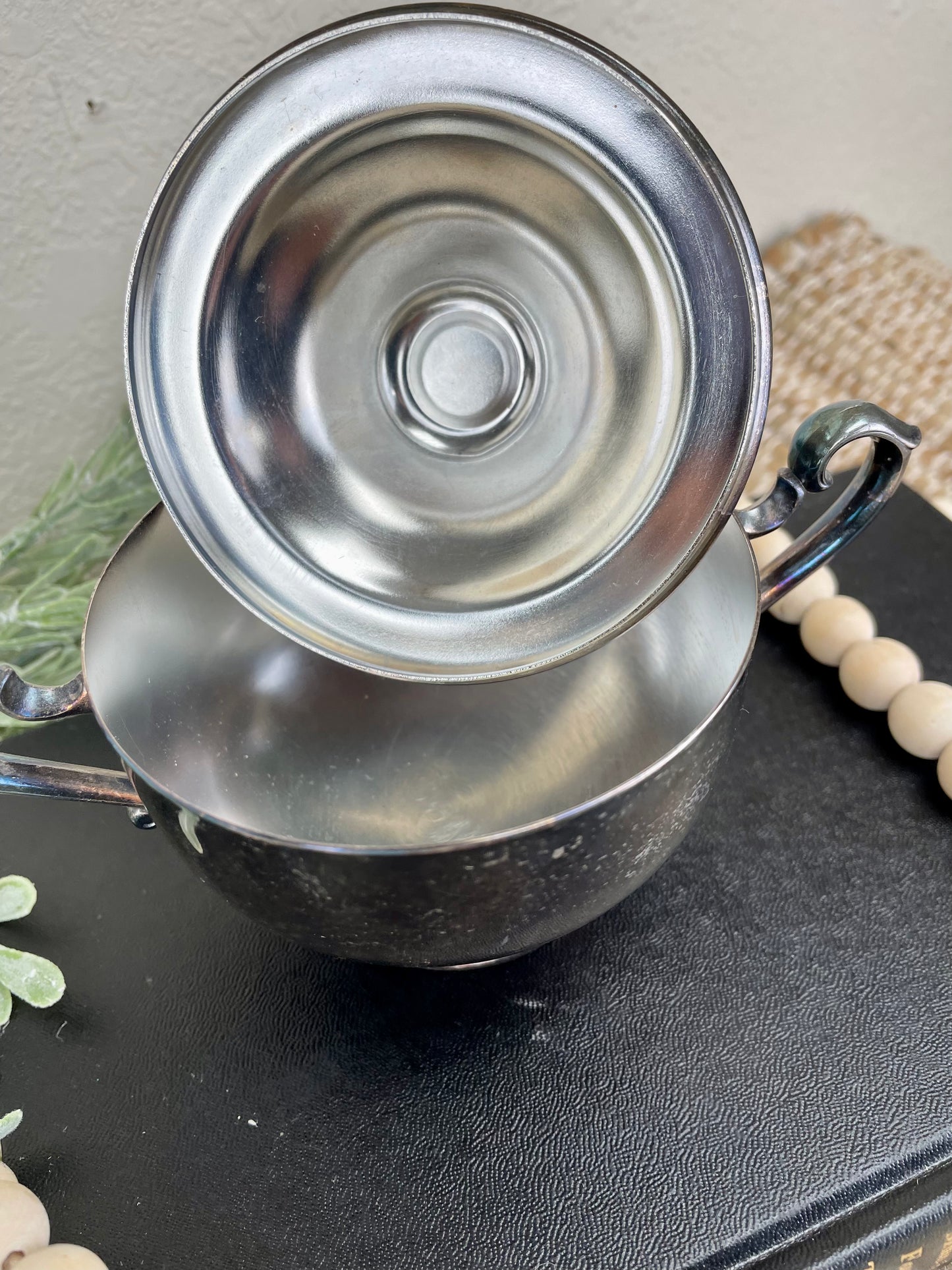 Vintage Silver Sugar Dish with Lid