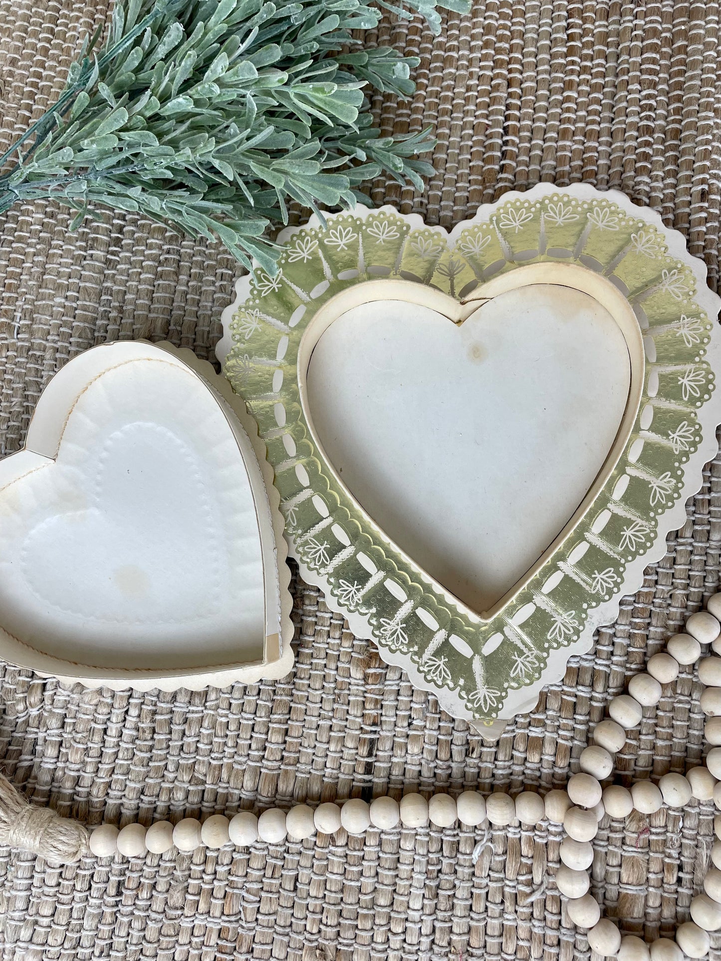 Vintage Valentine Candy Box with Gold Details