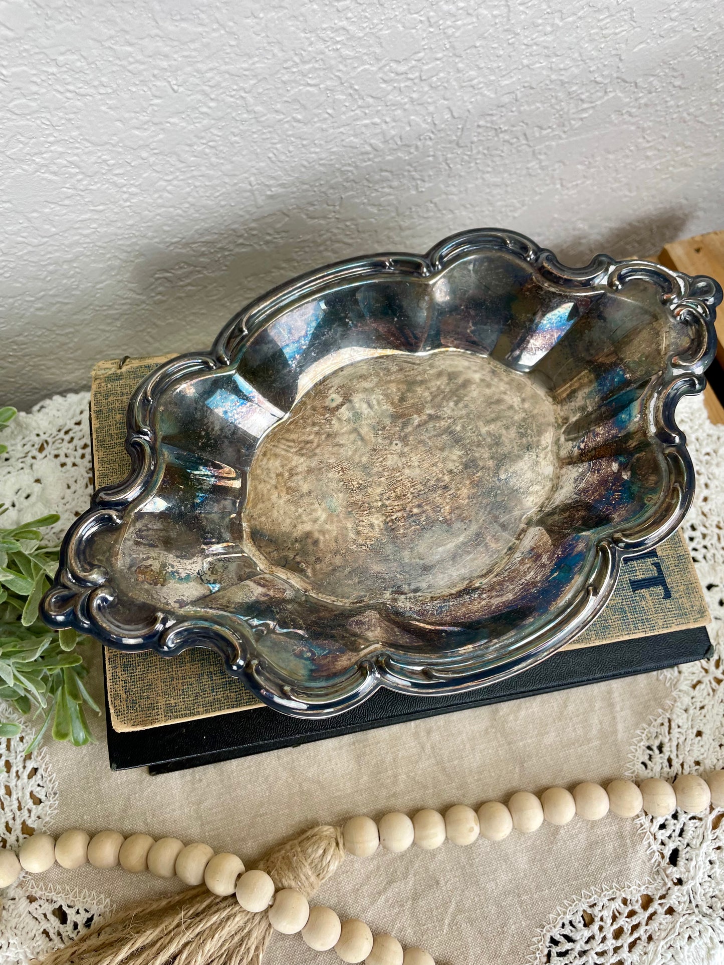 Vintage International Silver Co. Ornate Mini Tray