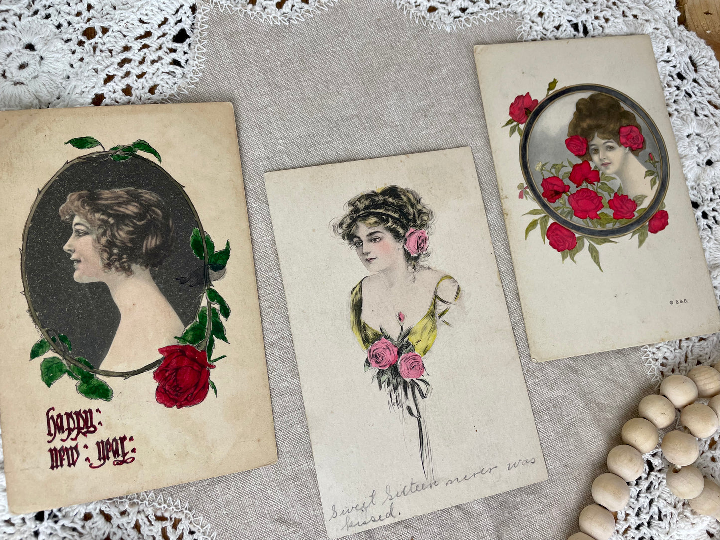 Vintage Victorian Postcards Set of 3