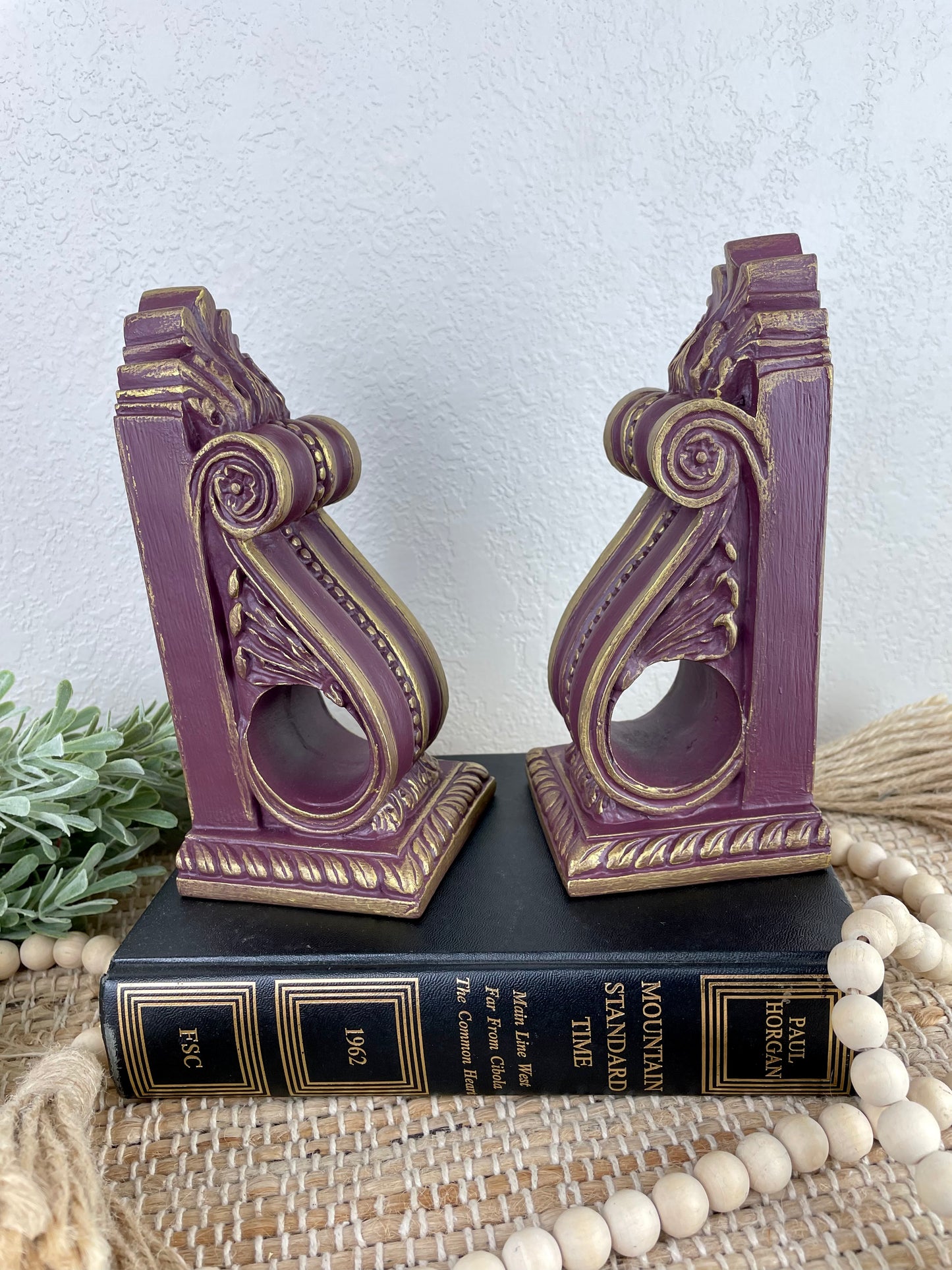 Hand Painted Upcycled Corbel Set