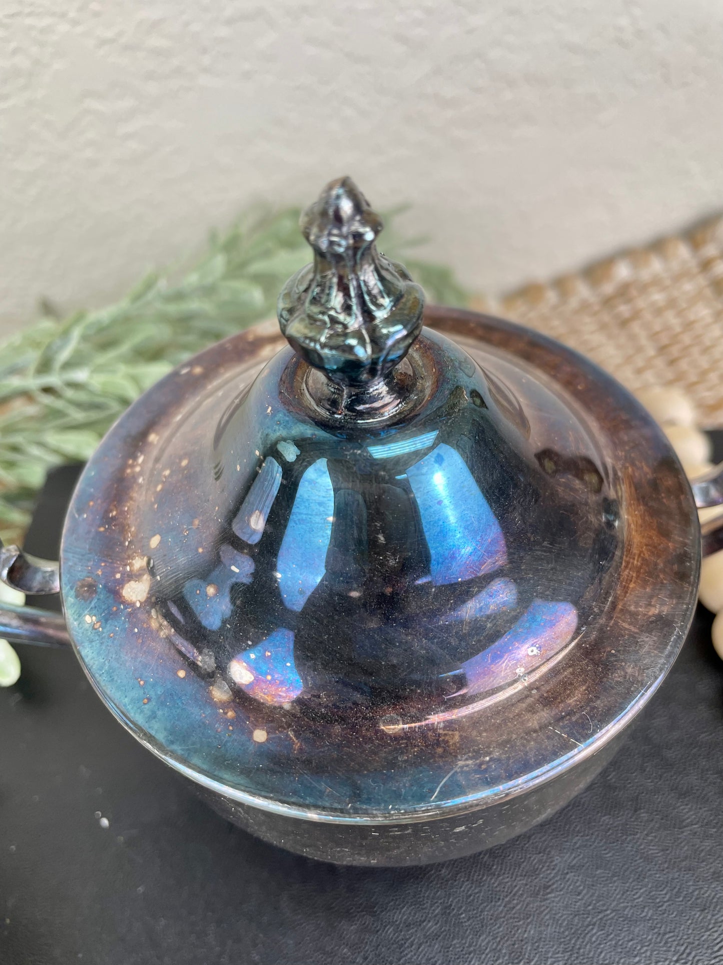 Vintage Silver Sugar Dish with Lid