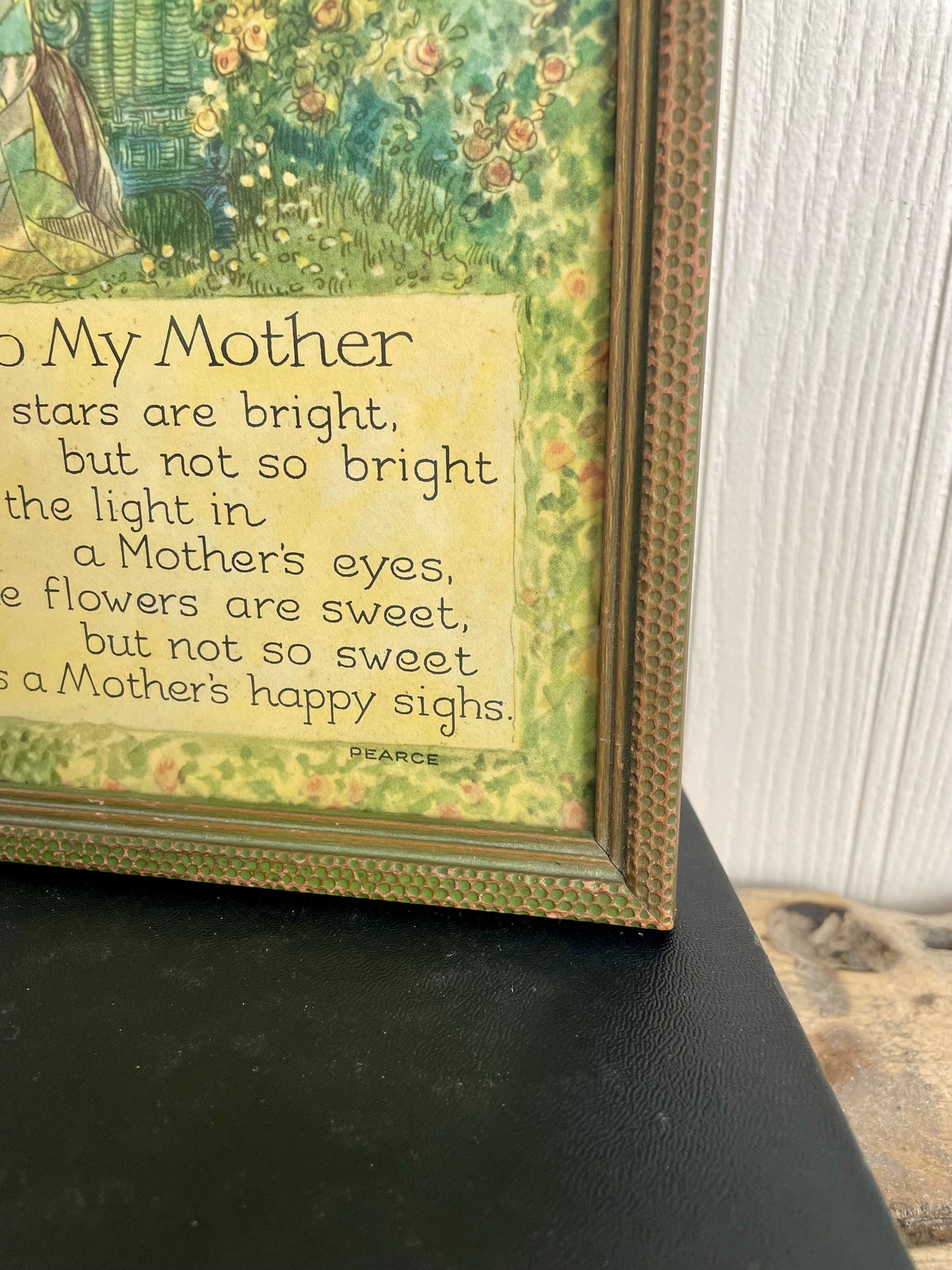 Vintage “To My Mother” Poem & Framed Print