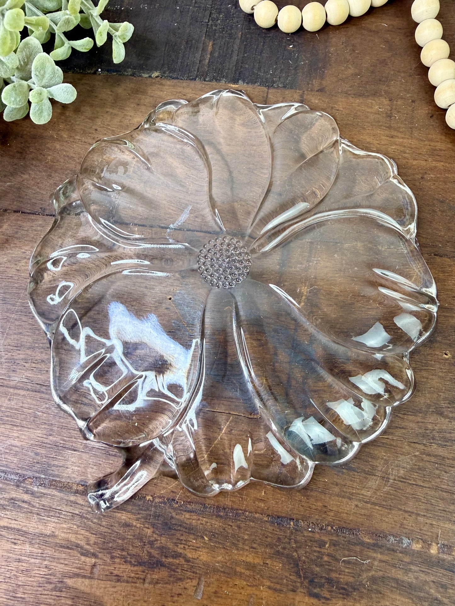 Vintage Mid-Century Colony Glass Garden Club Salad Plate