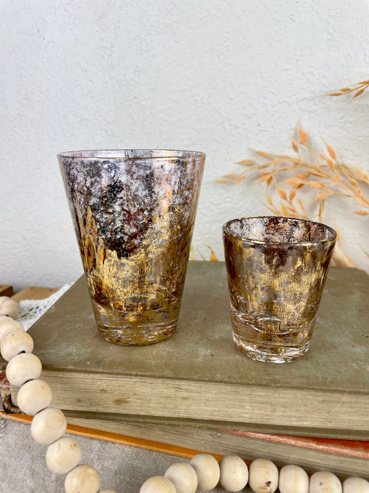 Vintage Gold Fleck Glass Set