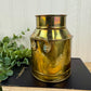 Vintage Brass Milk Can Vase