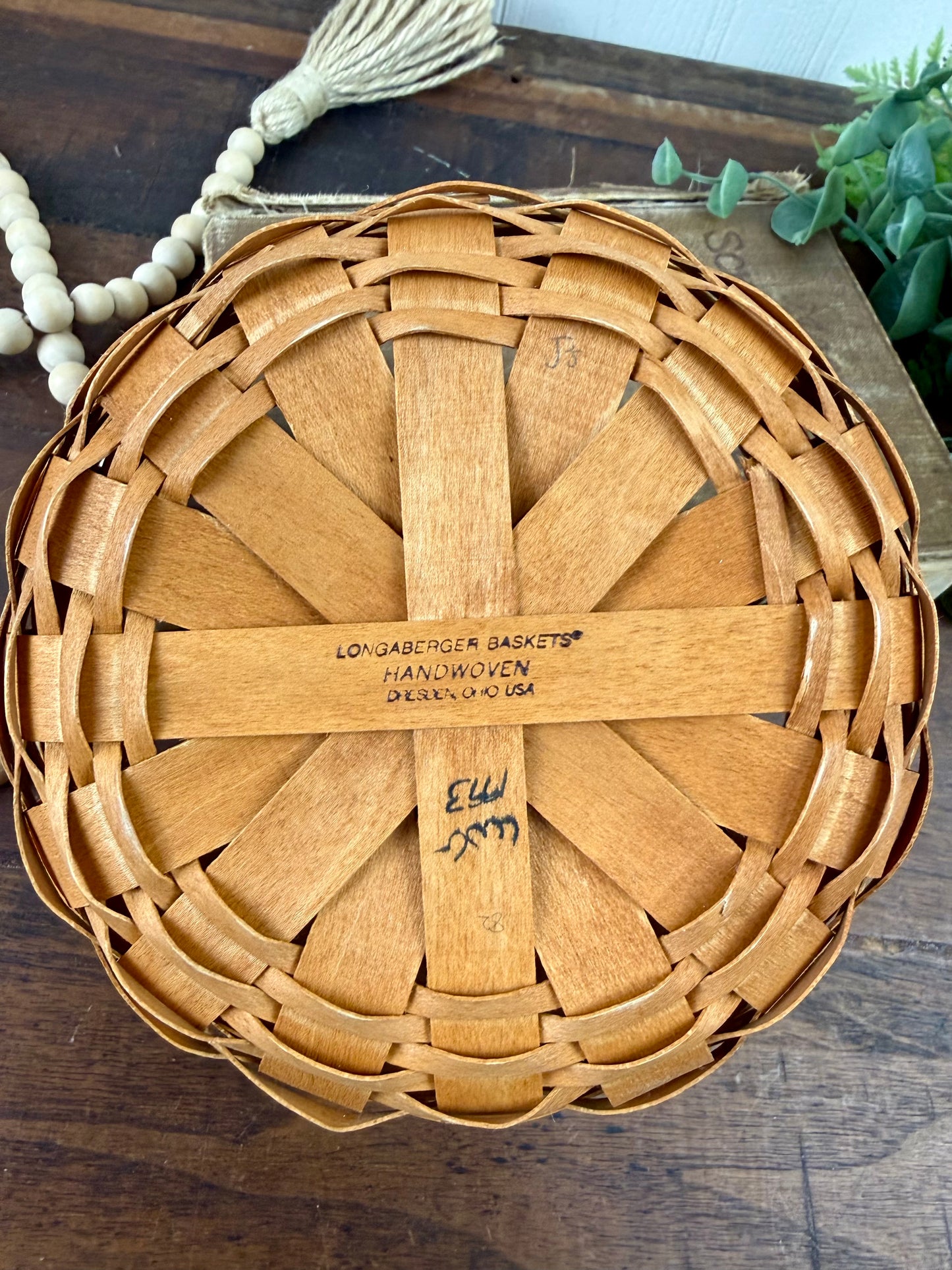 Vintage Longaberger Darning Basket with Liner