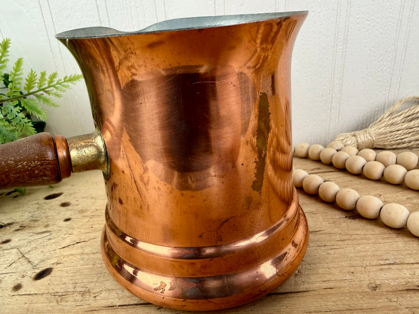 Vintage Le Saucier Copper Pot by Telaflora