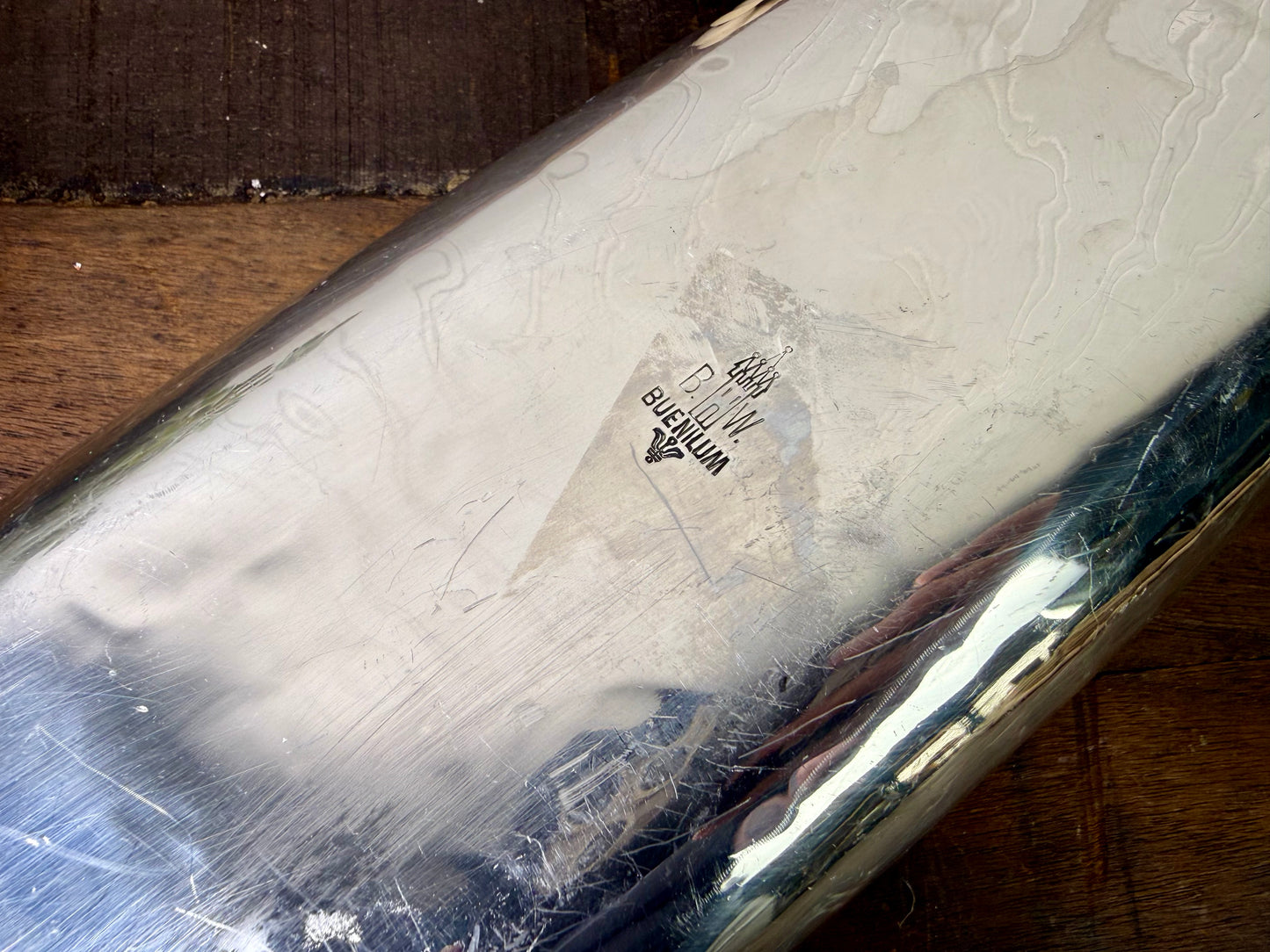Vintage Hammered B.W. Buenilum Aluminum Serving Tray