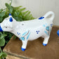 Vintage Enesco Delft-Style Porcelain Cow Salt and Pepper Shakers