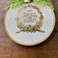 Upcycled Embroidery Hoop Wall Art with Vintage Label