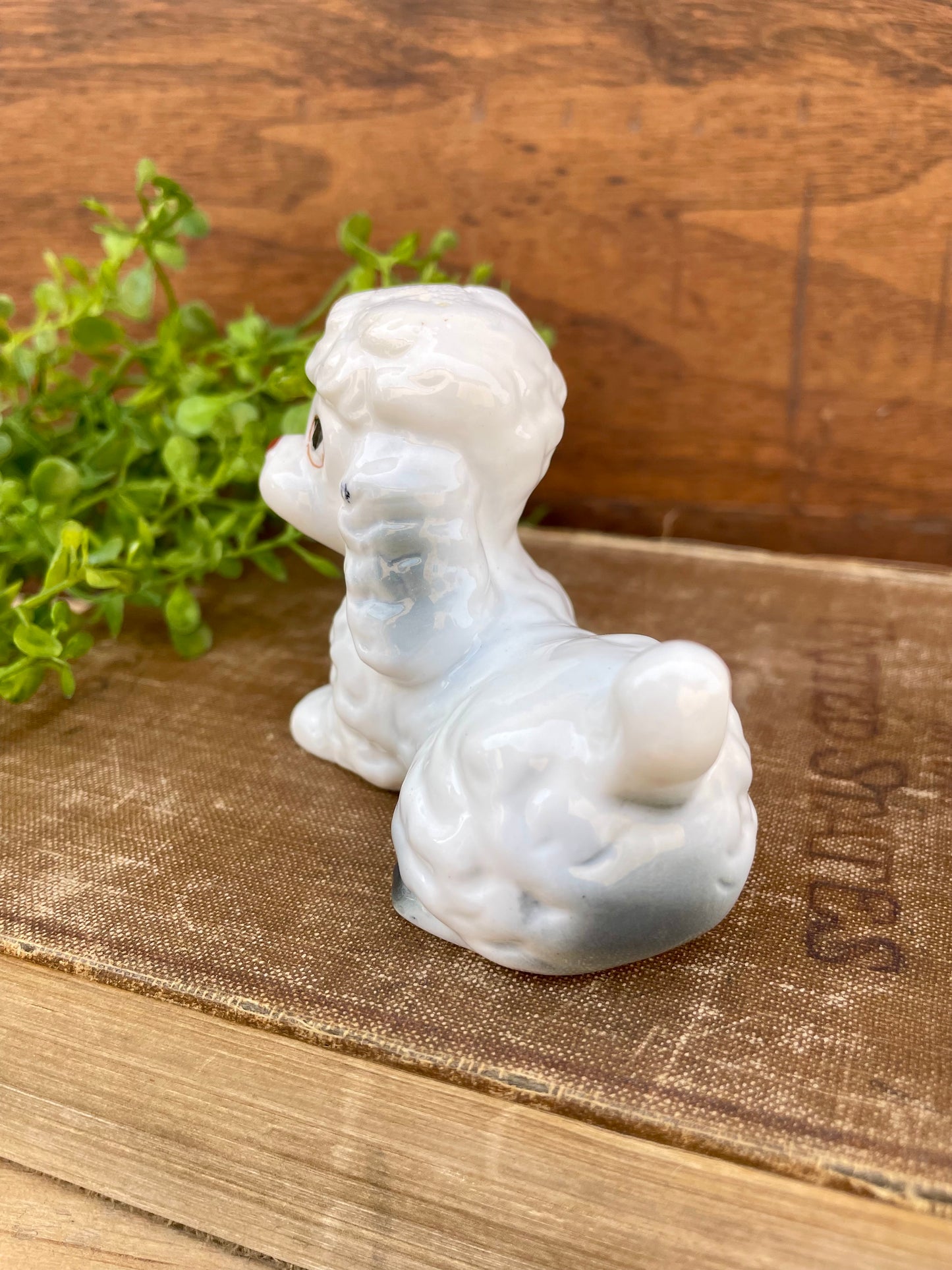 Vintage Porcelain Poodle Figurine