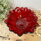 Vintage Indiana Glass Sunflower Pattern Red Bowl