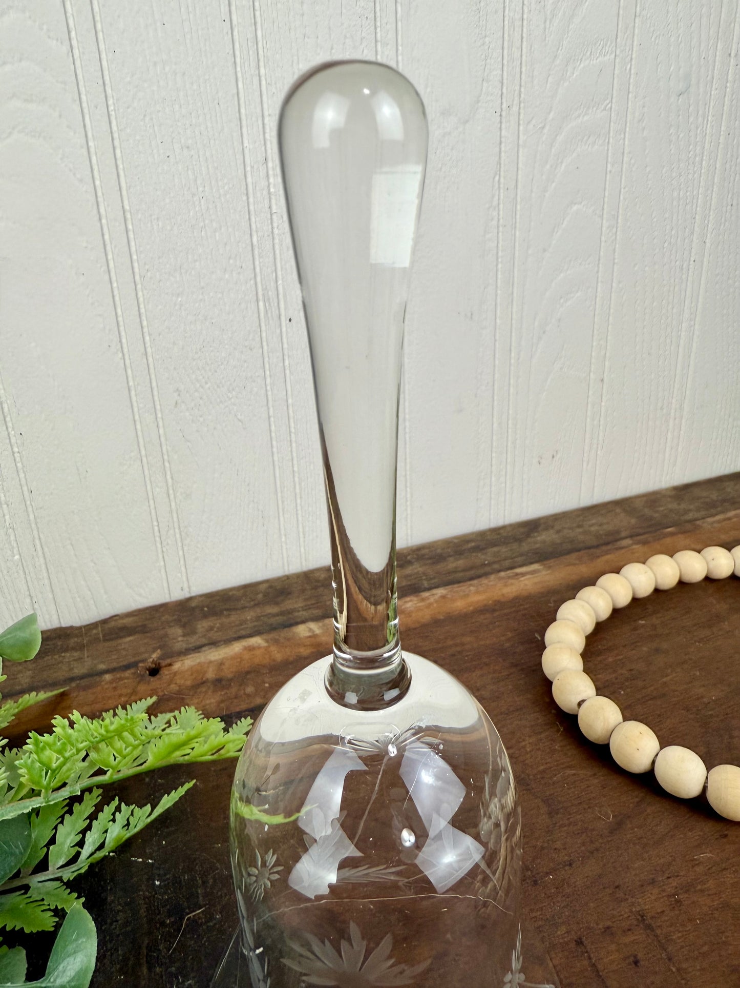 Vintage Mid-Century Princess House Etched Crystal Bell
