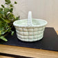 Vintage Handmade Ceramic Basket Figurine