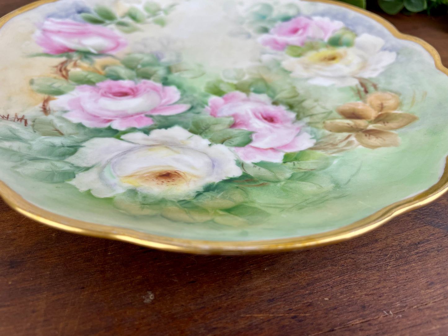 Antique J&C Bavaria Hand Painted Porcelain Plate