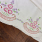 Vintage Hand Embroidered Pillowcase Set- Pink & Purple Florals