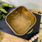 Vintage Brass Square Container with Handles