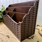 Vintage 1970’s Action Industries Faux Wicker Letter Organizer