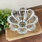 Vintage Mikasa Zinnia Clear Crystal Glass Petal Bowl