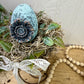 Handmade Rustic Bed Spring Nest with Light Blue Egg