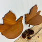 Vintage Handmade Wooden Maple Leaf Shelf Set