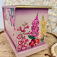 Hand Painted Pink & Burgundy Ombre Jewelry Box
