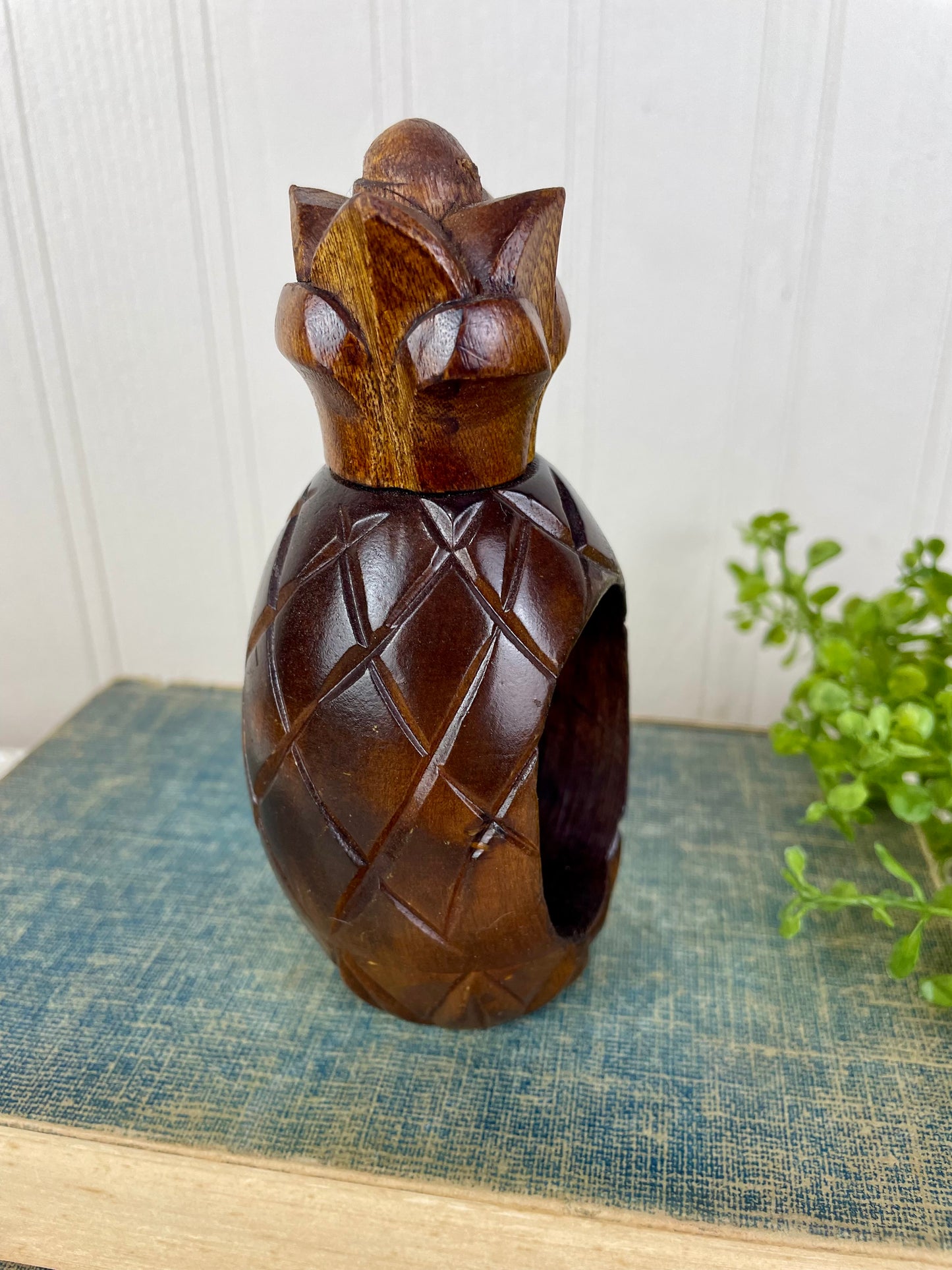 Vintage Carved Wood Pineapple Nutcracker