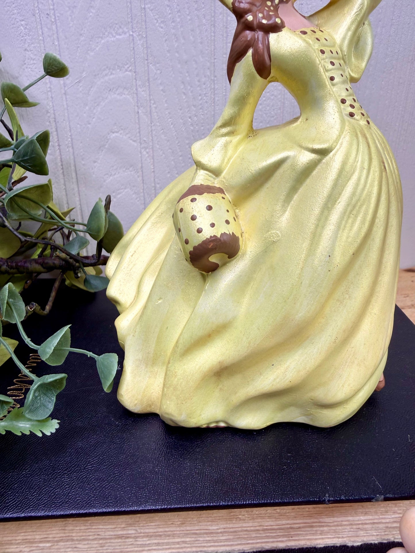 Vintage Chalkware Southern Belle Figurine