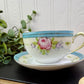 Vintage Nippon Teacup & Saucer Set with Hand Painted Roses