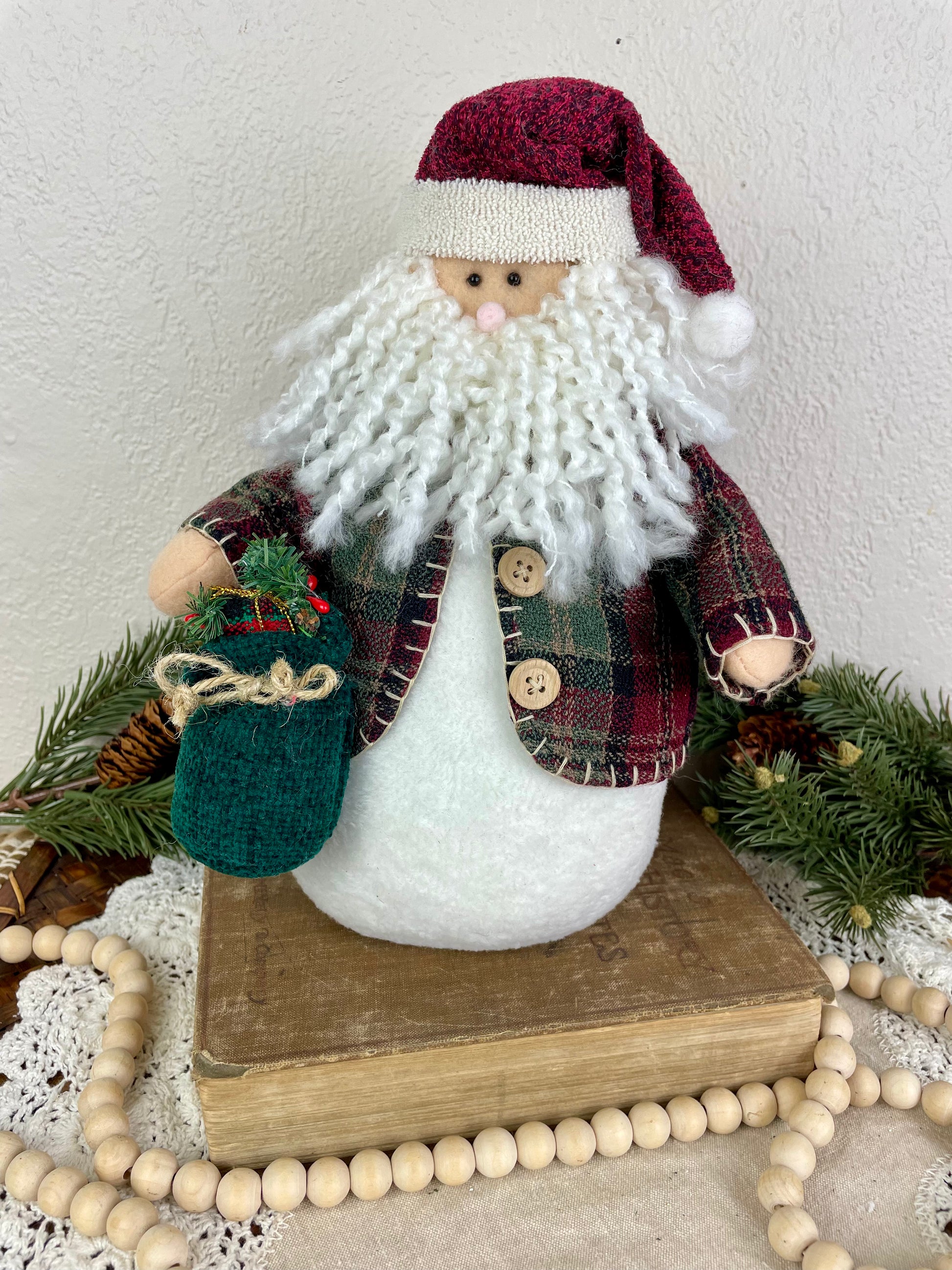 Vintage stuffed cheap santa claus