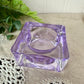 Vintage Purple Glass Square Candle Votive