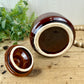 Vintage Mid-Century Stoneware Sugar Dish