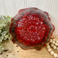 Vintage Indiana Glass Sunflower Pattern Red Bowl