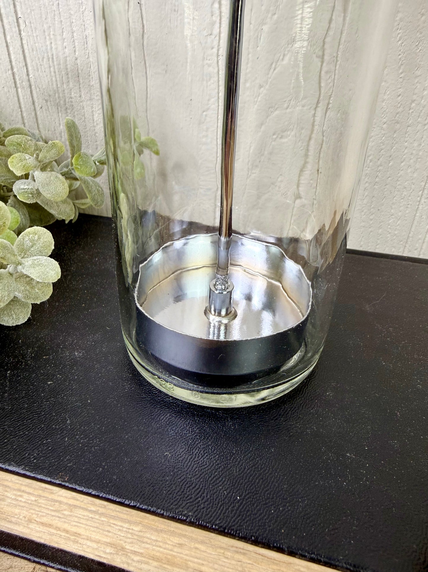 Vintage Mid-Century Glass Straw Dispenser