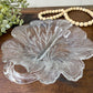 Vintage Indiana Glass Pebble Leaf Divided Relish Dish