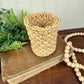 Vintage Chunky Wicker Pencil Holder