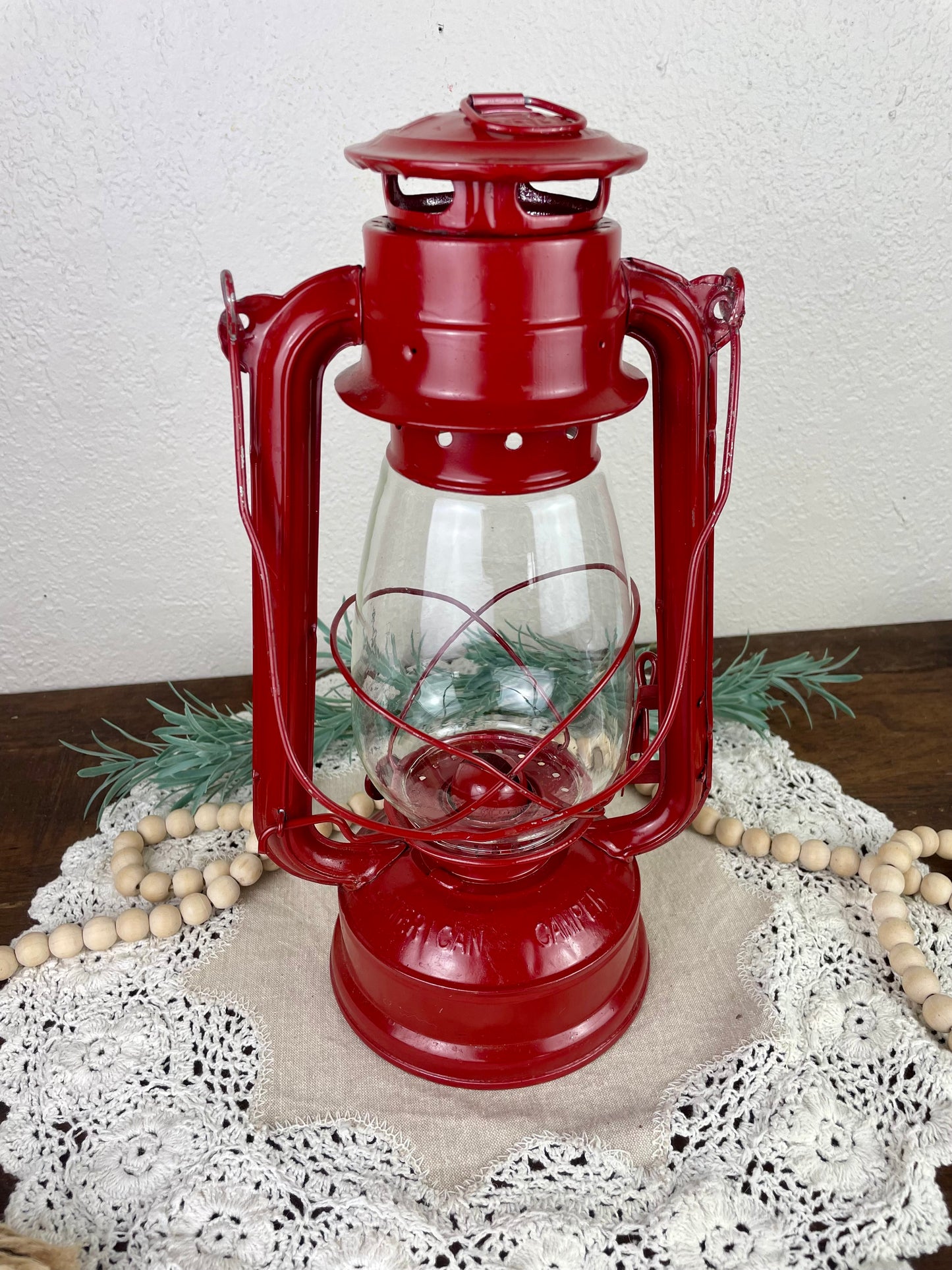 Vintage American Camper Red Kerosene Lantern