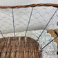 Vintage Chicken Wire & Wicker Storage Basket