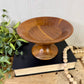 Vintage Mid-Century Walnut Pedestal Bowl