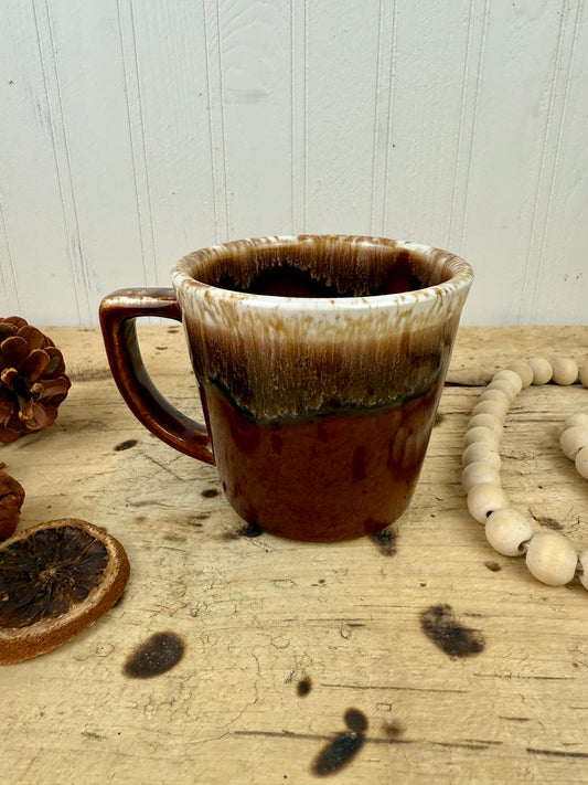 Vintage Kathy Kale Brown Drip Glaze Coffee Mug
