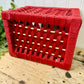 Vintage Rectangular Red Storage Basket