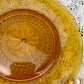 Vintage Indiana Glass Tiara Amber Salad Plate