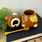 Vintage 1980’s Ceramic Bear Honey Pot with Dipper