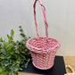 Vintage Pink Spring Basket